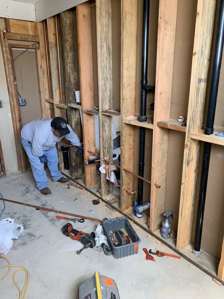 Commercial rough-in plumbing for Water Heater Replacement in Whittier